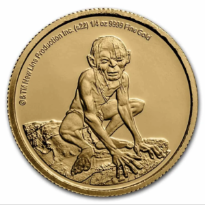 2022 Niue $25 Gold 1/4 oz .9999 Lord of the Rings LOTR Gollum