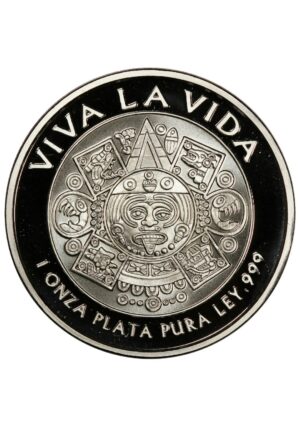 2022 Viva La Vida Day of the Dead Mariposa Monarca 1 oz .999 Silver Round - Image 2