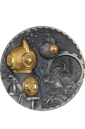 2022 Cook Islands 3oz Silver Steampunk Nautilus - Image 3