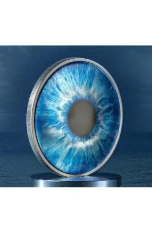 2022 Palau $5 1oz Silver Proof colorEYEzed Eye Ocean Blue - Image 6