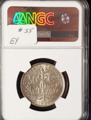 1939 NGC MS64 BOLIVIA 50C - Image 4