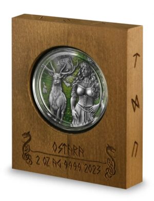 2023 Valkyries Ostara 2oz 10 Mark Silver Coin & Trading Card - Image 12