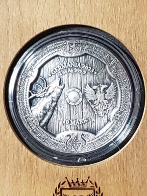 2023 Valkyries Ostara 2oz 10 Mark Silver Coin & Trading Card - Image 2