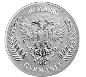 2021 2oz Silver BU Germania 10 Mark - Image 2